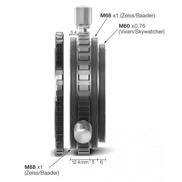 Baader Adaptor proiectie M68/2"/M68 si 2"