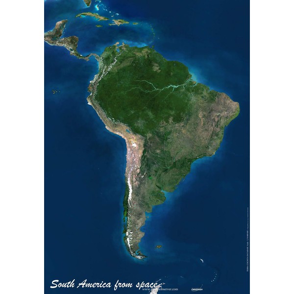 Planet Observer Hartă continentală America de Sud