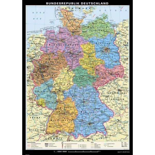 Klett-Perthes Verlag Harta politică Germania, mare