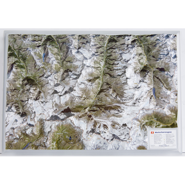Georelief Harta regiunii Matterhorn (in germana)