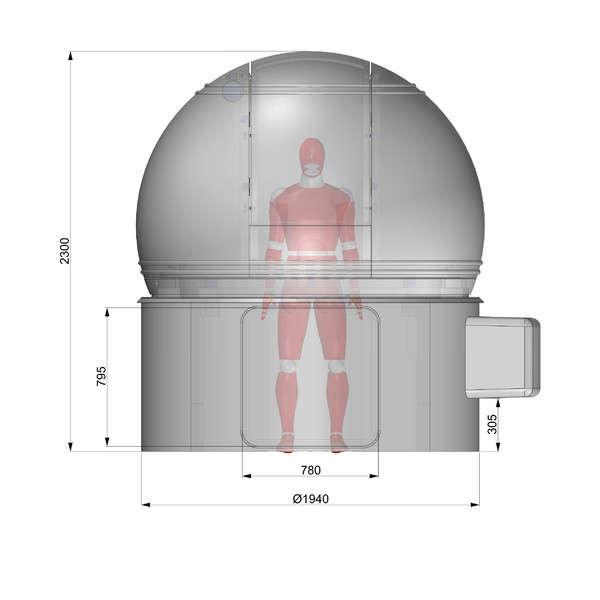 Omegon Cupola observator diametru 2m H80