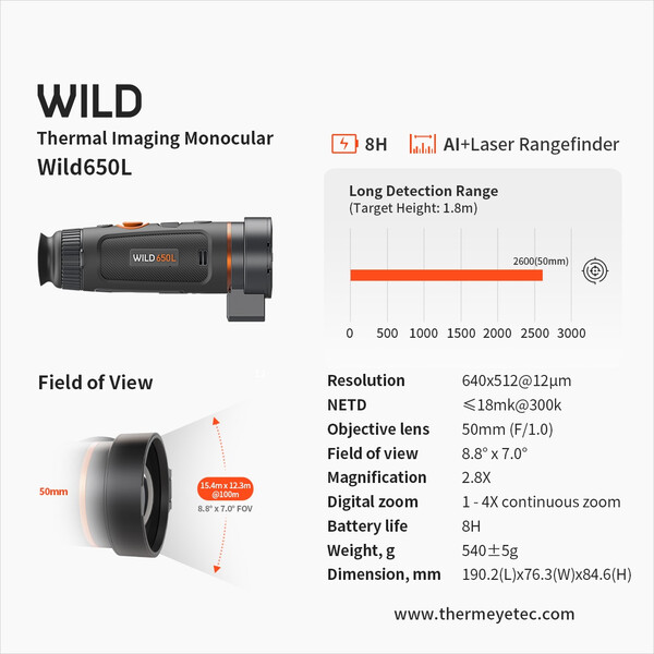 ThermTec Wild 650L Laser Rangefinder