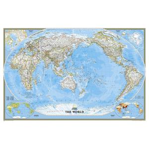 National Geographic Harta lumii pazifikzentriert (185 x 122 cm)