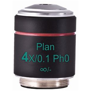Motic obiectiv PL Ph, CCIS, plan, achro phase 4x/0.10, w.d.12.6mm Ph0 (AE2000)