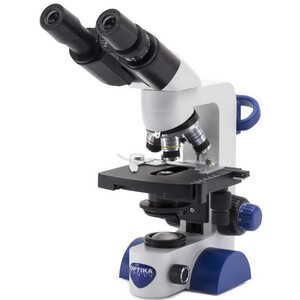 Optika Microscop B-67 , bino, 40-600x, LED, Akku, Kreuztisch