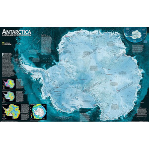 National Geographic Hartă continentală Antarctica