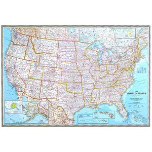 National Geographic Harta politică SUA, mare