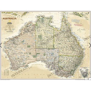 National Geographic Hartă continentală Australien (77 x 69 cm)