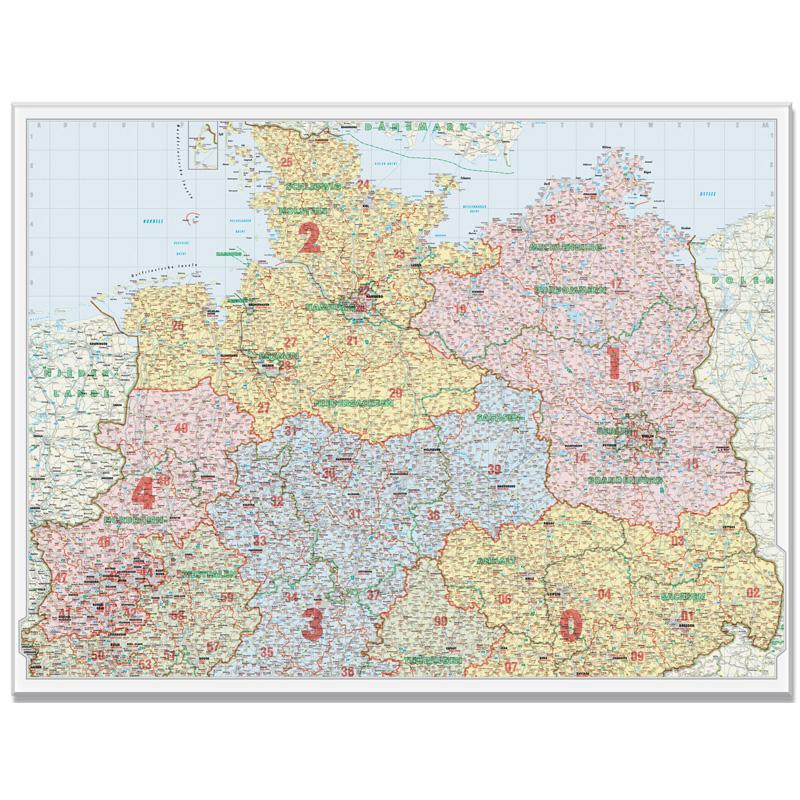 Bacher Verlag Harta codurilor poştale Germania de Nord 1:500.000