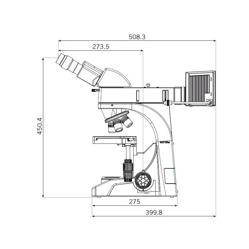 Motic Microscop trinocular BA310 MET-T, (3 "x2")