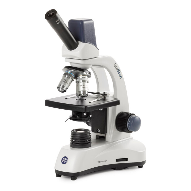 Euromex Microscop Mikroskop EcoBlue EC.1105, mono, digital, 5MP, achro. 40x, 100x, 400x 1000x, LED