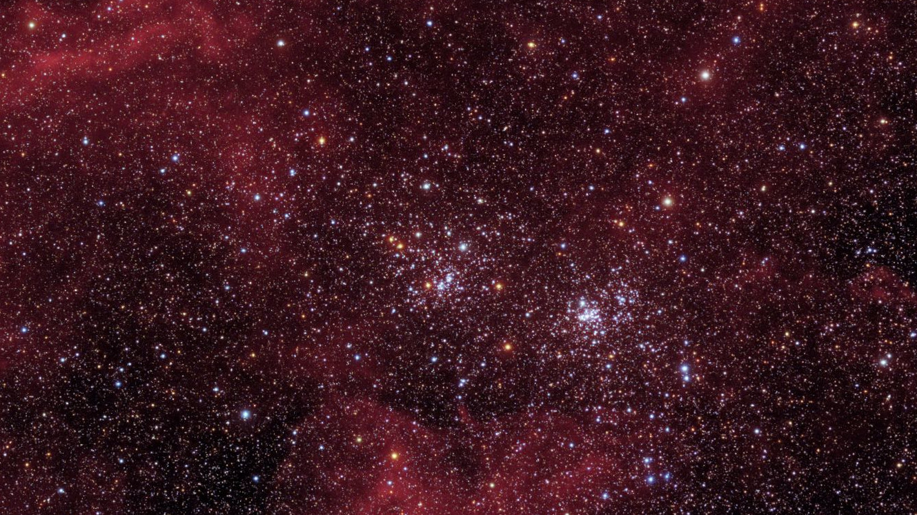 Roiul stelar dublu h și χ Persei fotografiat cu un telescop refractor de 4 inch cu o distanță focală de 545 mm. Fabian Neyer / CCD-Guide