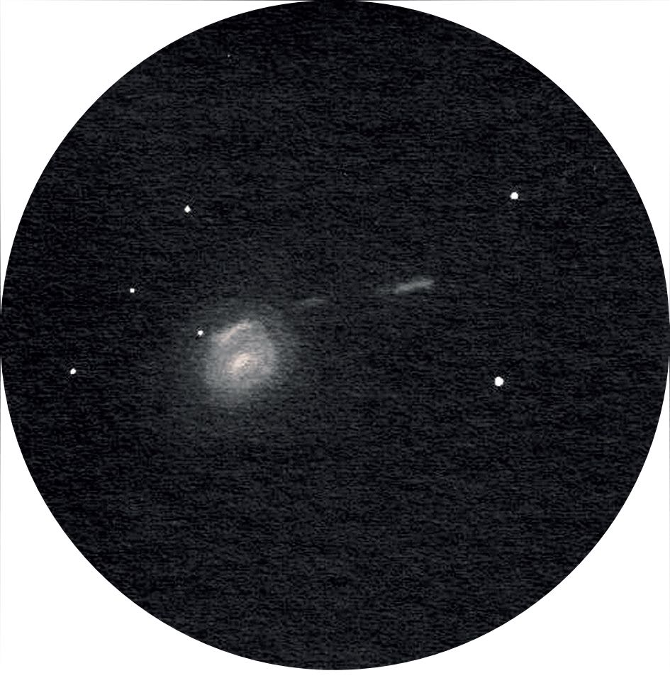Desen al galaxiei NGC 772 și NGC 770 cu un telescop Newton de 20 inch la o putere de mărire de 434×.
Uwe Glahn
