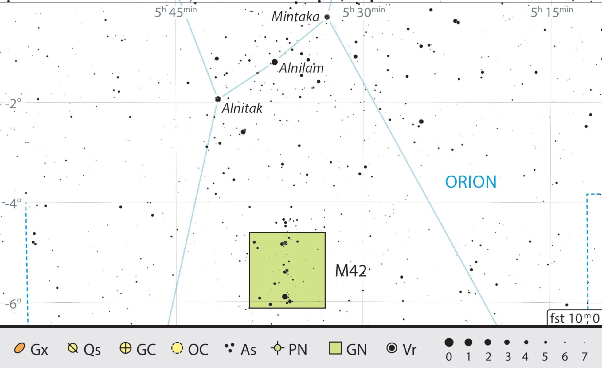 Nebuloasa Orion M 42 din constelația Orion. J. Scholten