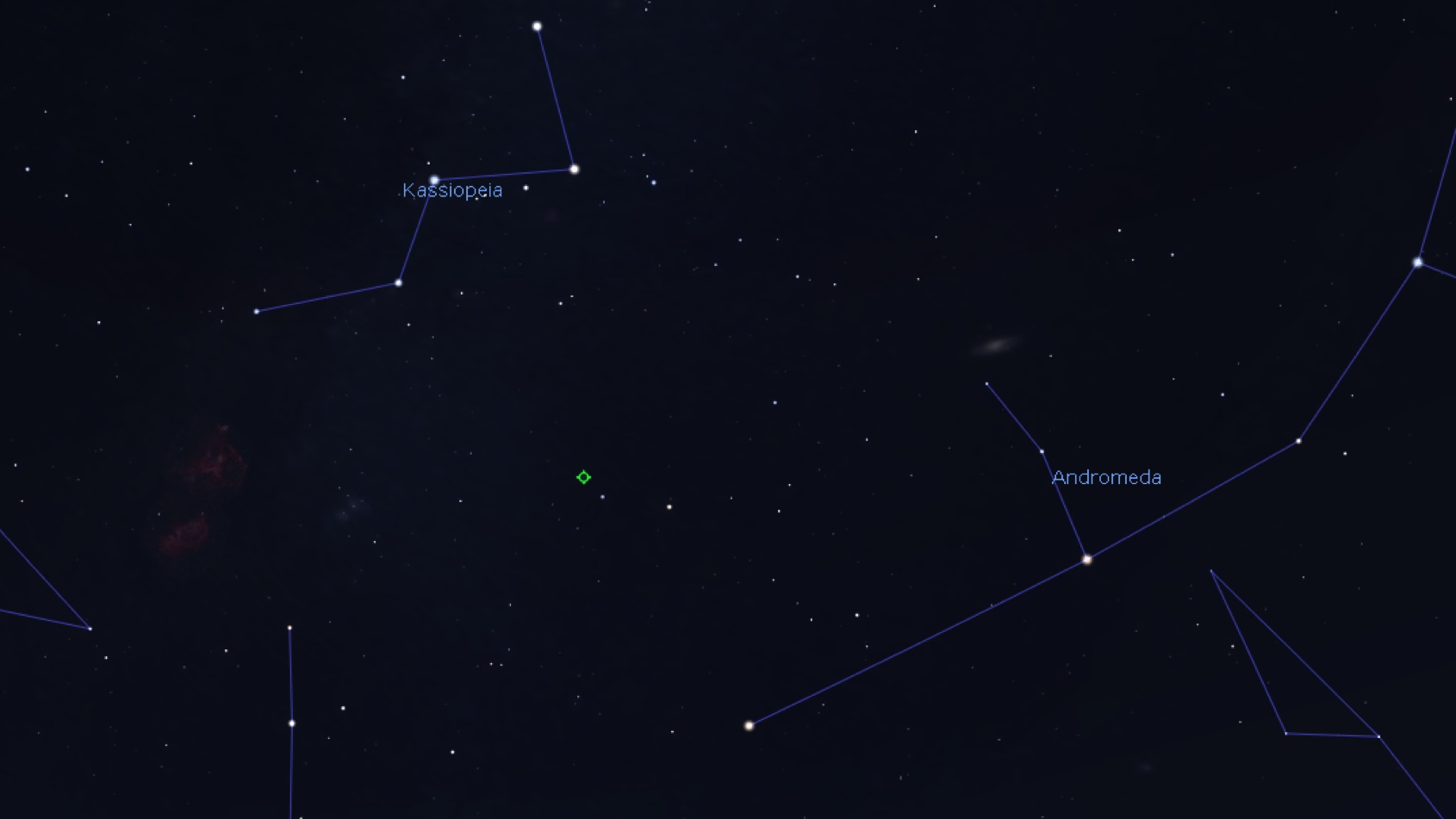 Harta de căutare pentru Mica Nebuloasă Haltera, Stellarium