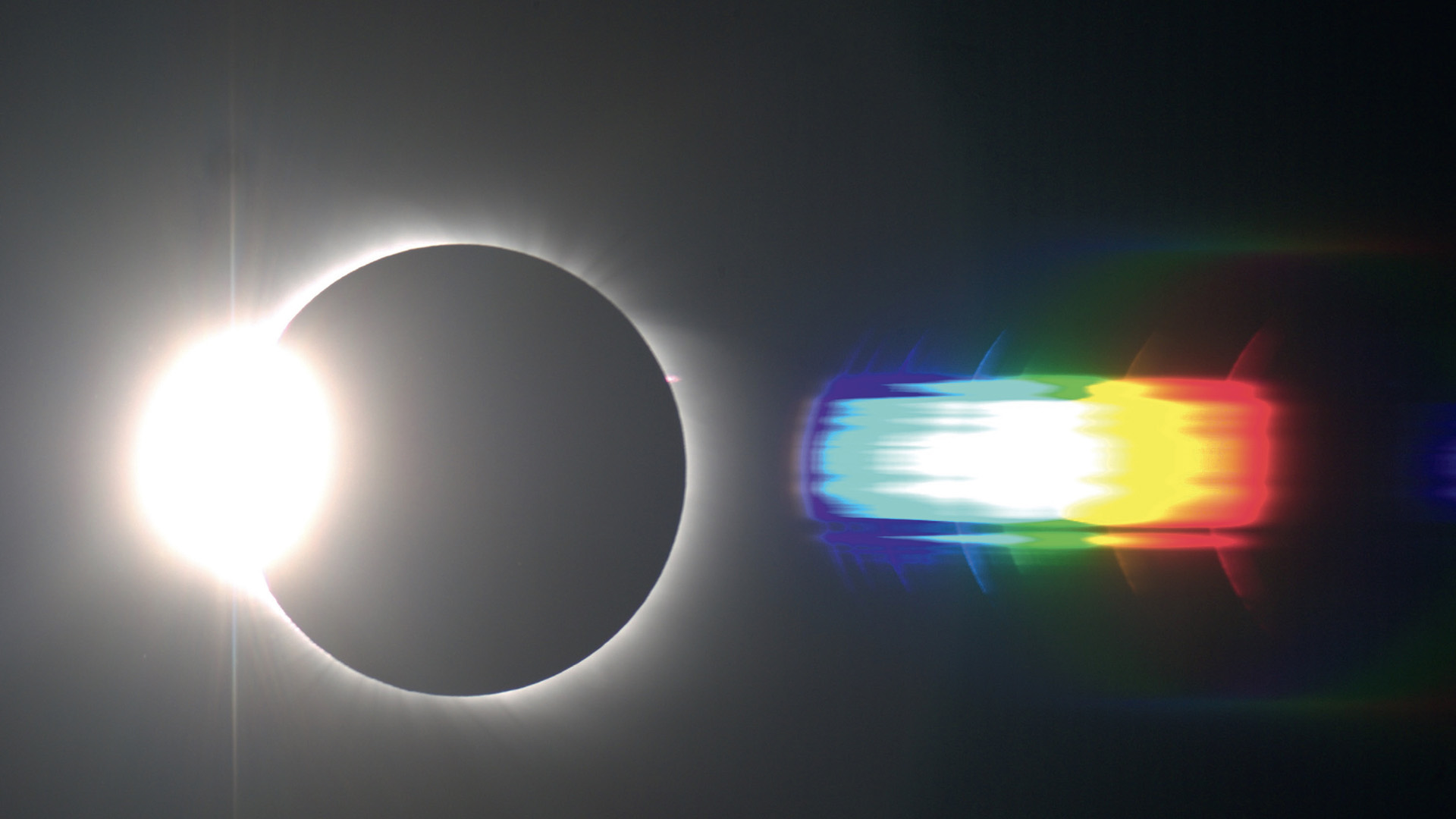 Spectrul flash al eclipsei solare totale din 1.8.2008. Liniile de emisii cele mai marcante sunt vizibile și marcate. Bernd Gährken
