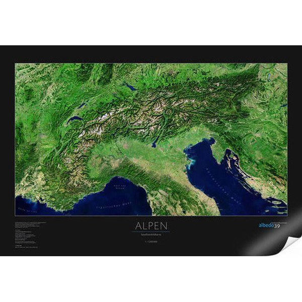 albedo 39 Harta regionala Alpii