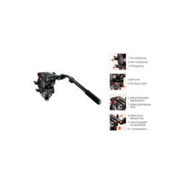 Manfrotto Cap Profi Fluid Video 526 cu 100mm semisferă şi  357PLV