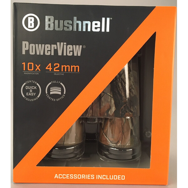 Bushnell Binoclu Powerview 10x42, Realtree Camo