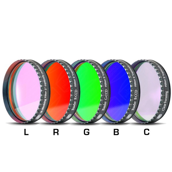 Baader Set filtre LRGBC-CCD-2" , RGB cu filtru transparent si de blocare UV/IR / L