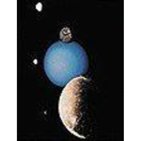 Poster Uranus cu sateliţi