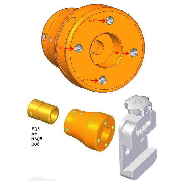 Geoptik Contragreutate Adaptor tija contragreutati pentru EQ-5 / GP