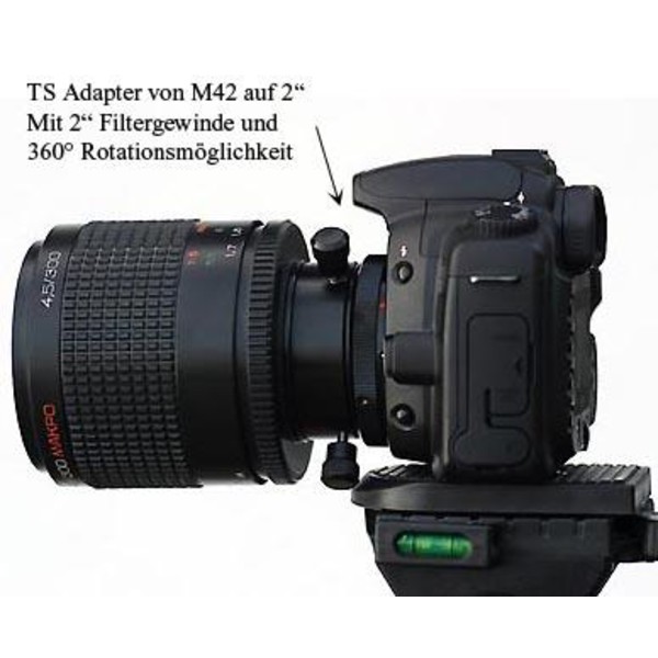 TS Optics Sistem cu rotatie M42x1 (inetrior/spre telescop) la filet SC (exterior/spre aparat)