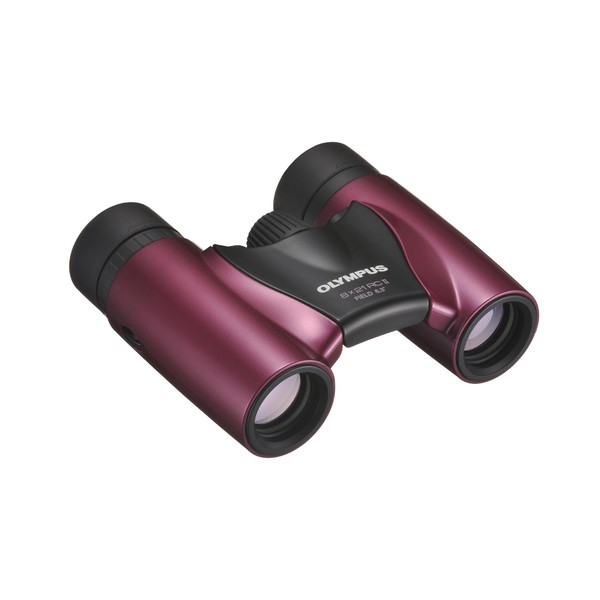 Olympus Binoclu 8x21 RC II Slim Metal Magenta inclusiv geantă