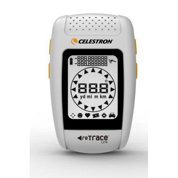 Celestron Tracker GPS reTrace Lite cu busolă digitală, de culoare albă