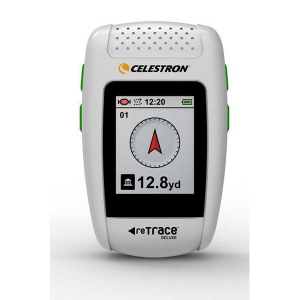 Celestron Tracker GPS reTrace Deluxe cu busolă digitală, de culoare albă