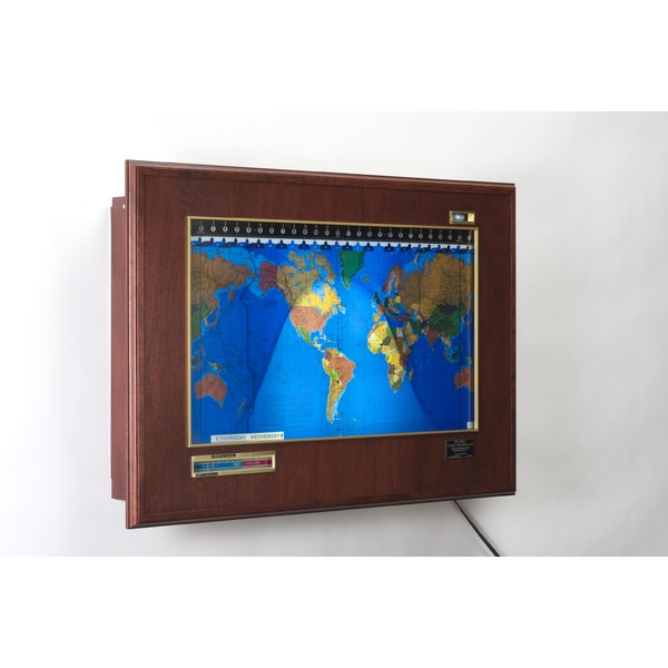 Geochron Boardroom Modell din lemn de mahon şi cadru auriu