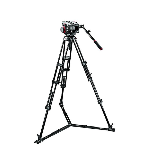Manfrotto Set trepied cu cap Pro Fluid Video 509HD şi sistem trepied cu picioare duble 545GBK cu suport podea