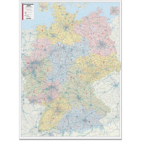 Bacher Verlag Harta codurilor poştale Germania 1:450.000