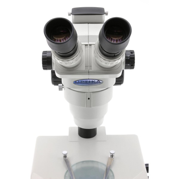 Optika   Microscop stereo zoom binocular SZR-5, bază cu iluminare, 1 lampă