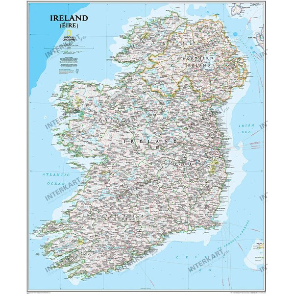National Geographic Harta Irlanda (76 x 91 cm)