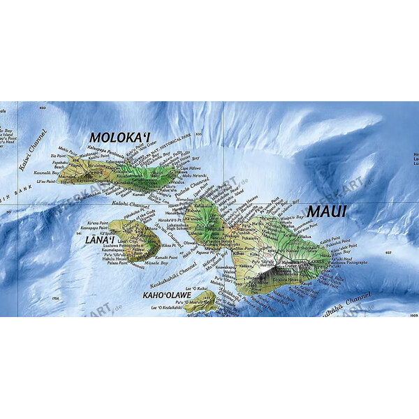 National Geographic Harta Hawaii (89 x 58 cm)