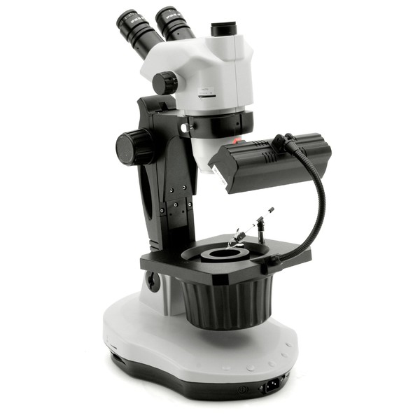 Optika Microscop stereo zoom trinocular de gemologie, stativ basculant OPTIGEM 4