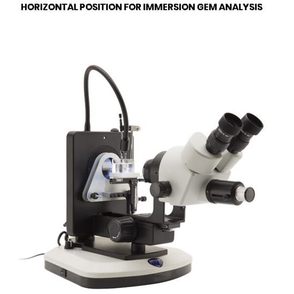 Optika Microscop stereo zoom trinocular de gemologie, stativ basculant OPTIGEM 4