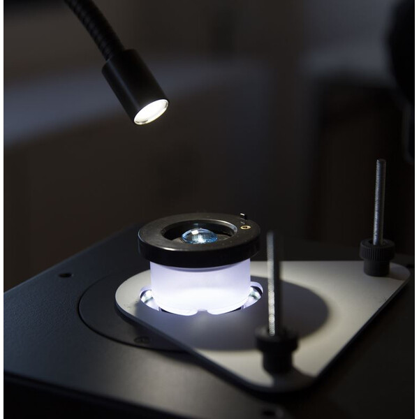 Optika microscopul stereoscopic zoom OPTIGEM-3, bino, fluo, 5,7-45x, wd 110