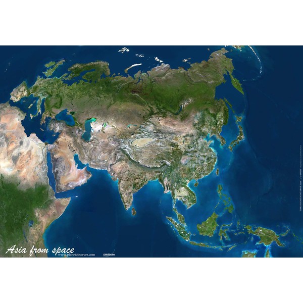 Planet Observer Hartă continentală Asia