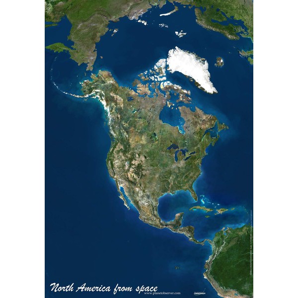 Planet Observer Hartă continentală America de Nord