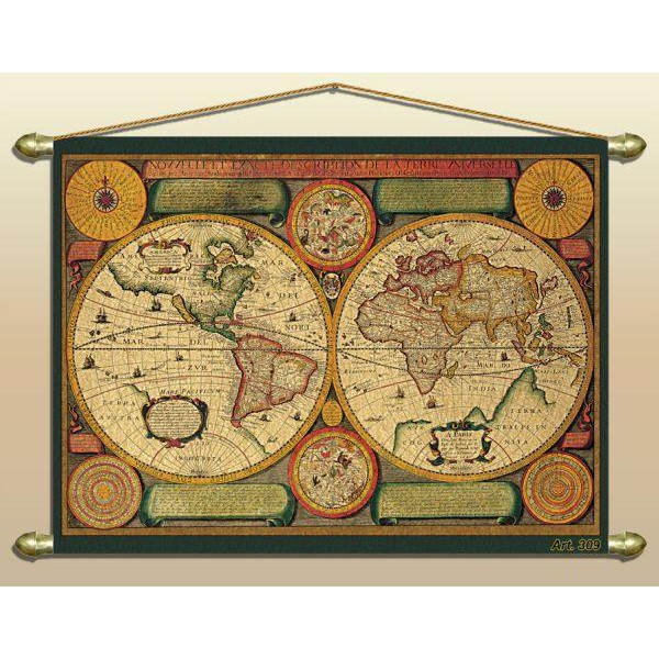 Zoffoli Harta lumii Hartă antică (imitaţie) Nr. 309/2