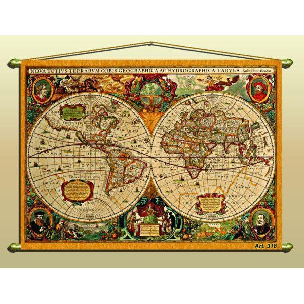 Zoffoli Harta lumii Hartă antică (imitaţie) Nr. 318/2