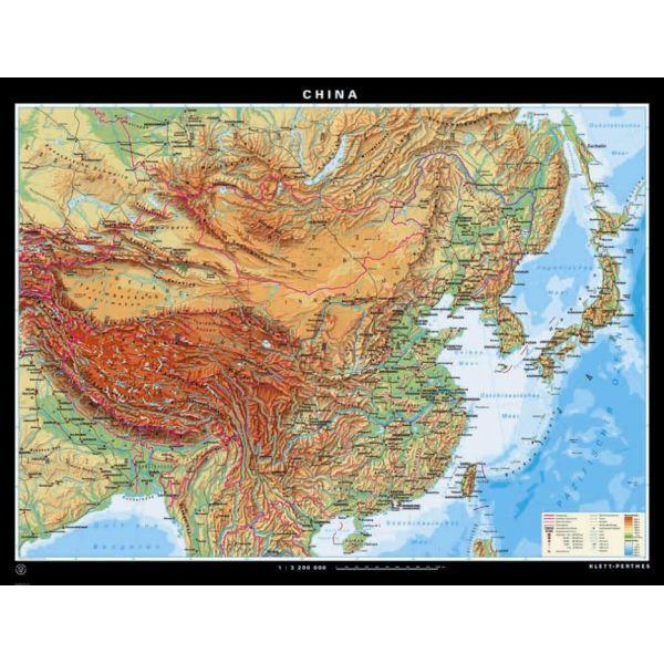 Klett-Perthes Verlag Harta fizică a Chinei