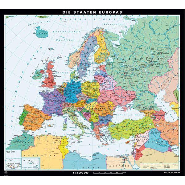 Klett-Perthes Verlag Hartă continentală Statele din Europa