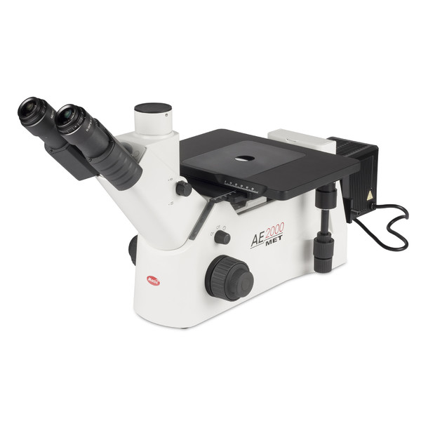 Motic Microscop inversat AE2000 MET, trino, 50x-500x, LM, Darkfield, 100W