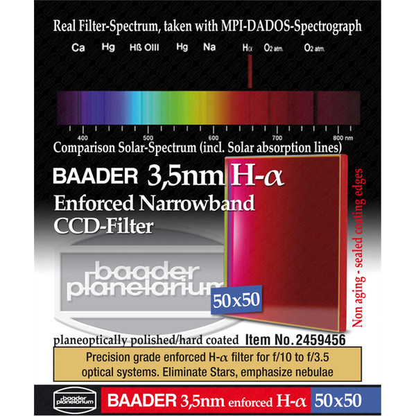 Baader Filtre Filtru CCD Ultra-Narrowband 3,5nm H-alpha 50x50mm