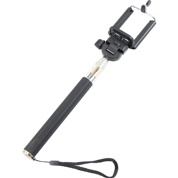 Monopied din aluminiu Selfie stick pentru smartphone-uri și camere compacte, roz