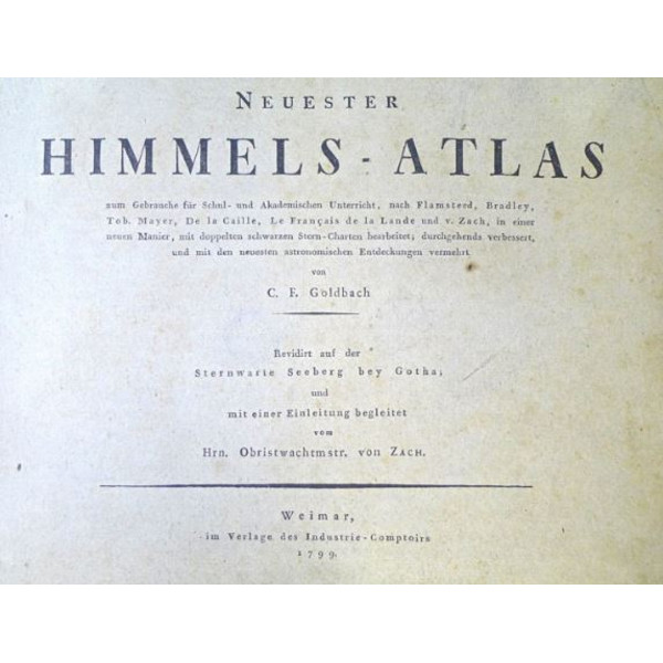 Albireo Reproducerea atlasului Neuester Himmels din anul 1799 (in germana0