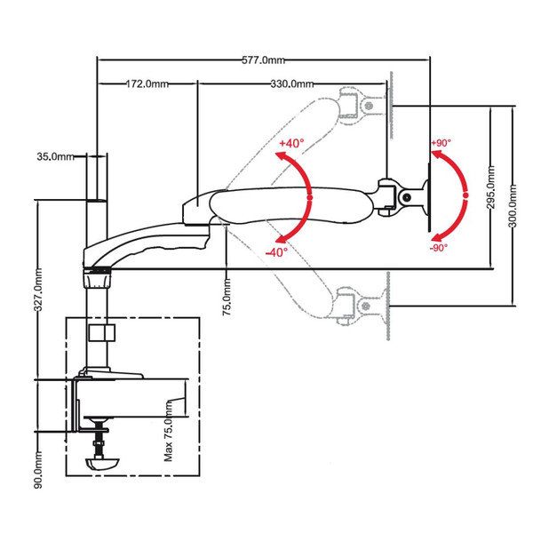 Optika Braţ metalic articulat Stand SZ-STL5 pentru microscoape stereo seria modulara